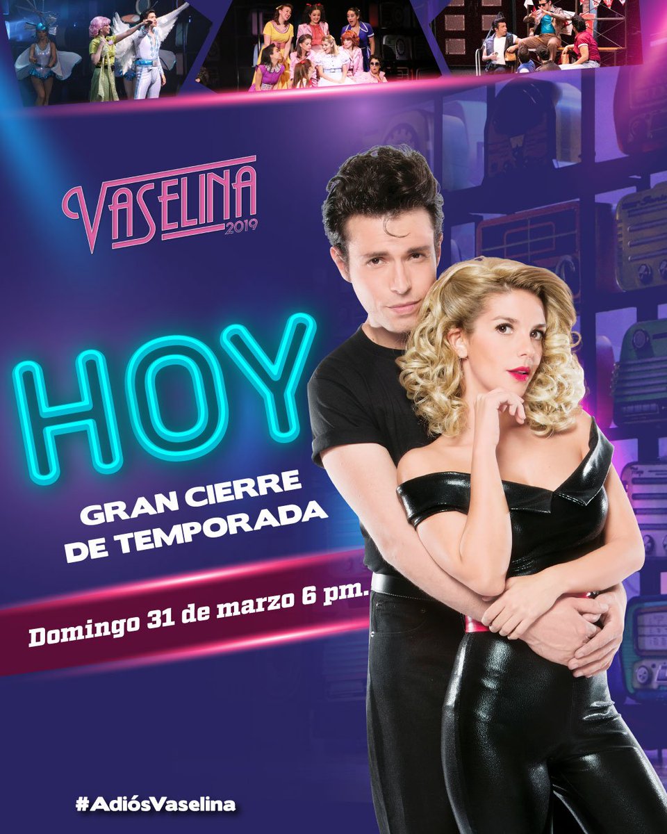 Llegó el día de decir #AdiósVaselina ¡Ven a despedirte de Sandy y Danny! 

Boletos disponibles aquí: bit.ly/Vaselina_TMx