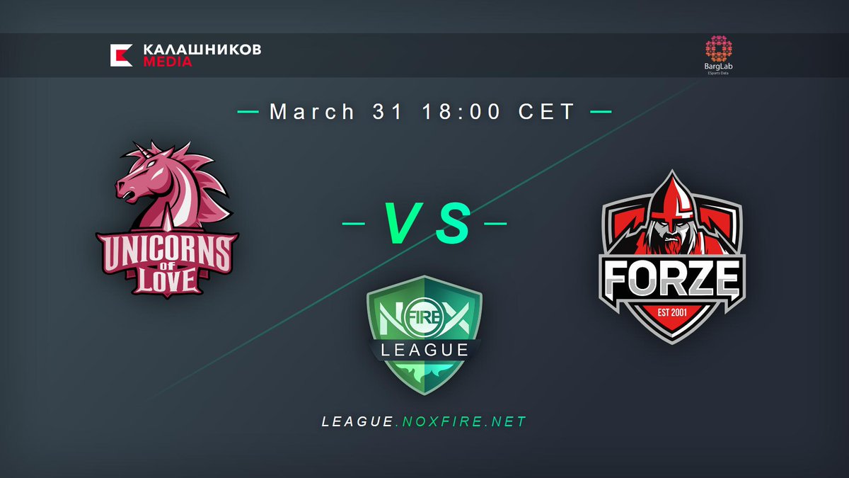 Two powerhouses will go head to head tonight! Tune in on #Twitch to watch <a href="/UnicornsOfLove/">Unicorns of Love</a> vs. <a href="/forzegg/">FORZE Esports</a>!

#Noxfire 🔥