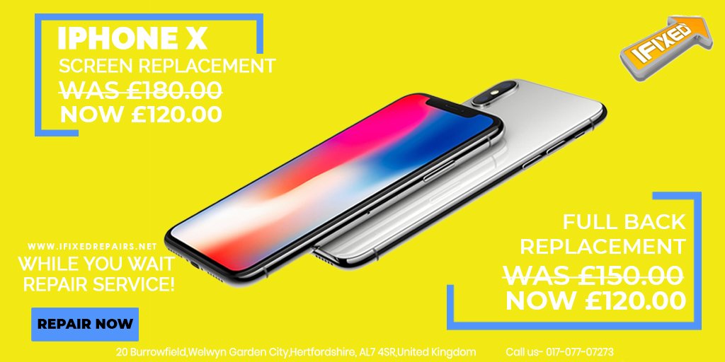 Iphone x Screen and back replacement! 
Log on to ifixedrepairs.net  for more information. 
#ifixedrepairs #shop #repairshop #technology #apple #ipad #iphone #iPhone5s #iphoneX #iphone8plus #iphone7 #apple #store #available #bestdeals #screen #back #repair