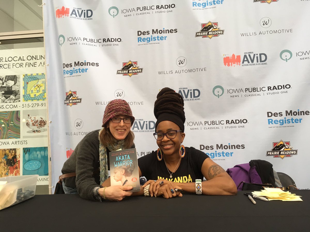 At the Des Moines Book Festival with Nnedi Okorafor #fangirl #DSMBookFestival @Nnedi #akatawarrior #socool