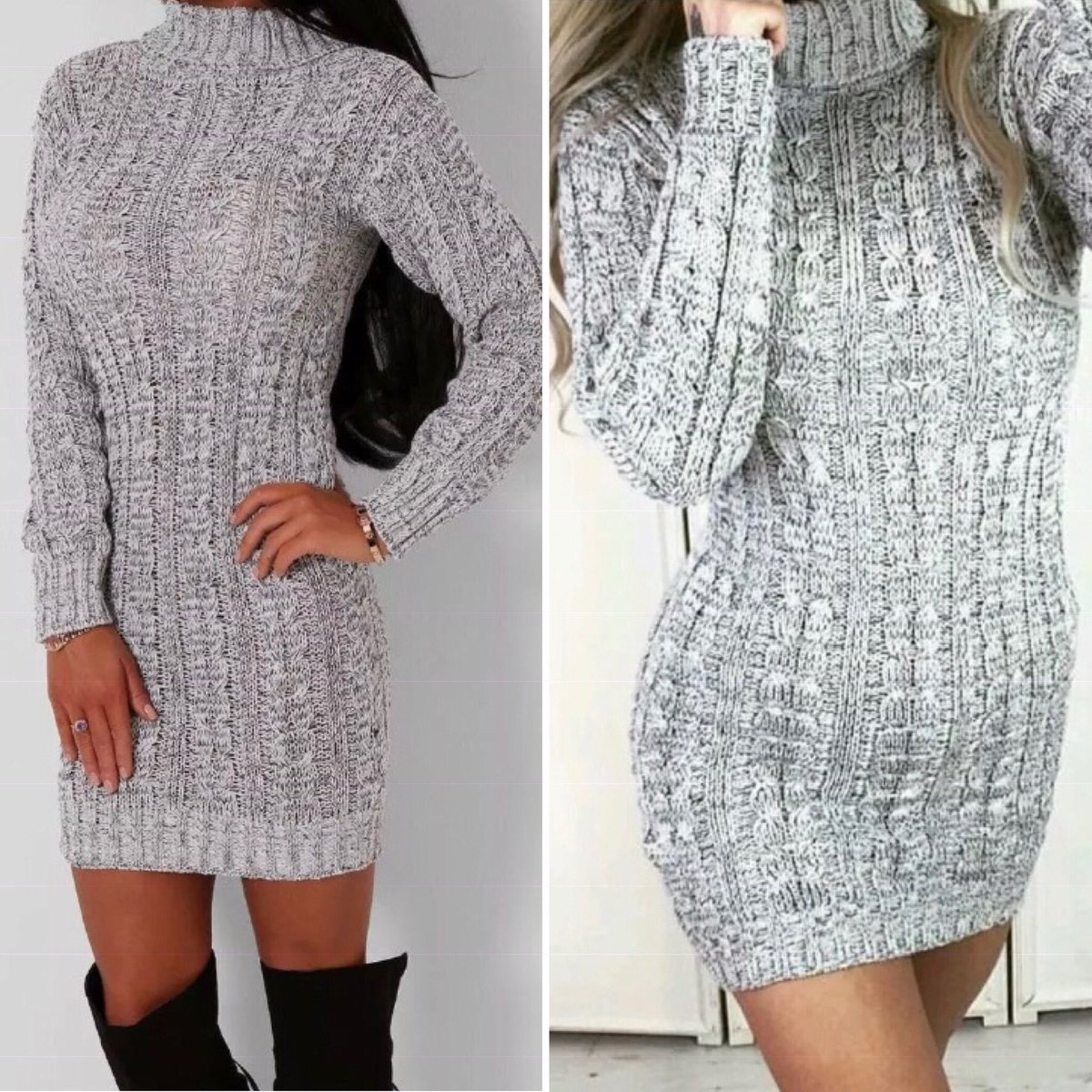 StylefairyB's tweet photo. Get Cosy in these jumper dresses! Available in Grey and Mustard! 
Only £17.99 💕
PM TO ORDER!
#knitwear #jumperdress #boutique  #follow https://t.co/oK0oSb9pvk