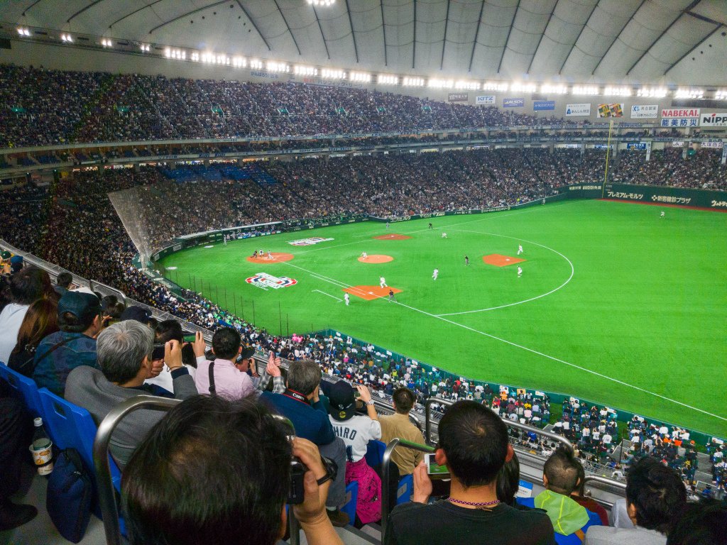 AdamGarnica's tweet photo. Take me out to the baaalll gaaaame! @MLB Season Opener in Tokyo, Japan #mlbsports #ichiro #twosecondstreet https://t.co/6i3De4QACE https://t.co/9Nf9WKv1V4