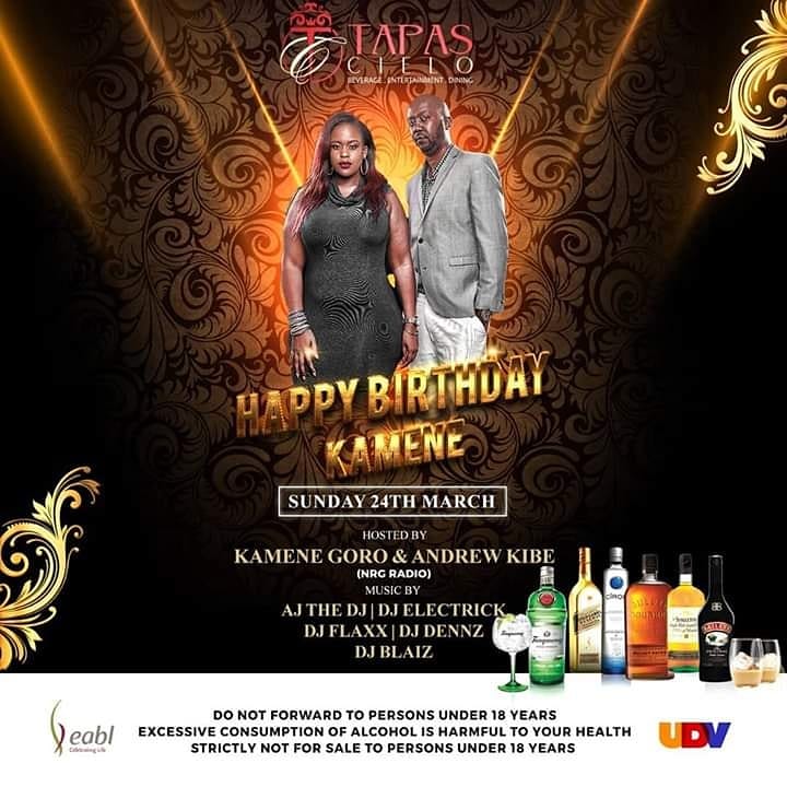 tapas_gold's tweet photo. ITS KAMENE BIRTHDAY PARTY TODAY AND WE CELEBRATING IT IN STYLE COME THROUGH FOR ONE GREAT PARTY WITH ANDREW KIBE AS HOST AND DJS ELECTRIC AJ THE DJ AND RESIDENTS 

#NRG #Kmene #Kibe #Sunday #Birthday #Party #TapasCielo #Cocktails #Afternoons #GreatAmbience #GoodMusic https://t.co/QYSeqEIDin