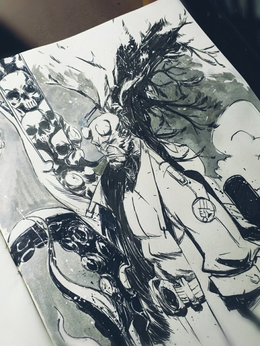 AndanBriane's tweet photo. Sketch in celebration of #hellboyday !

#Hellboy #HellboyMovie #MikeMignola #Hellboyday2019 #Hellboy25 #DarkHorse #DarkHorseComics https://t.co/vkDy7P11qH