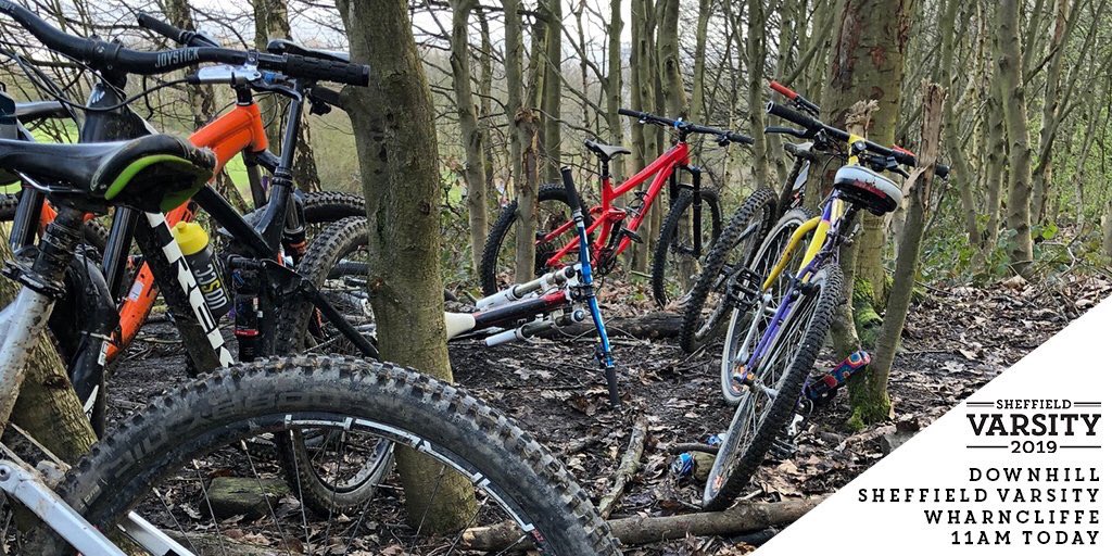 It's the penultimate fixture in the #SheffVarsity #cycling series today. This year <a href="/HallamCycling/">Hallam Cycling</a> &amp; <a href="/UoSCycling/">UoS Cycling Club</a> compete in 5 Varsity fixtures for 2 points. This morning's Downhill is at Wharncliffe Woods bit.ly/VarsityFixtures