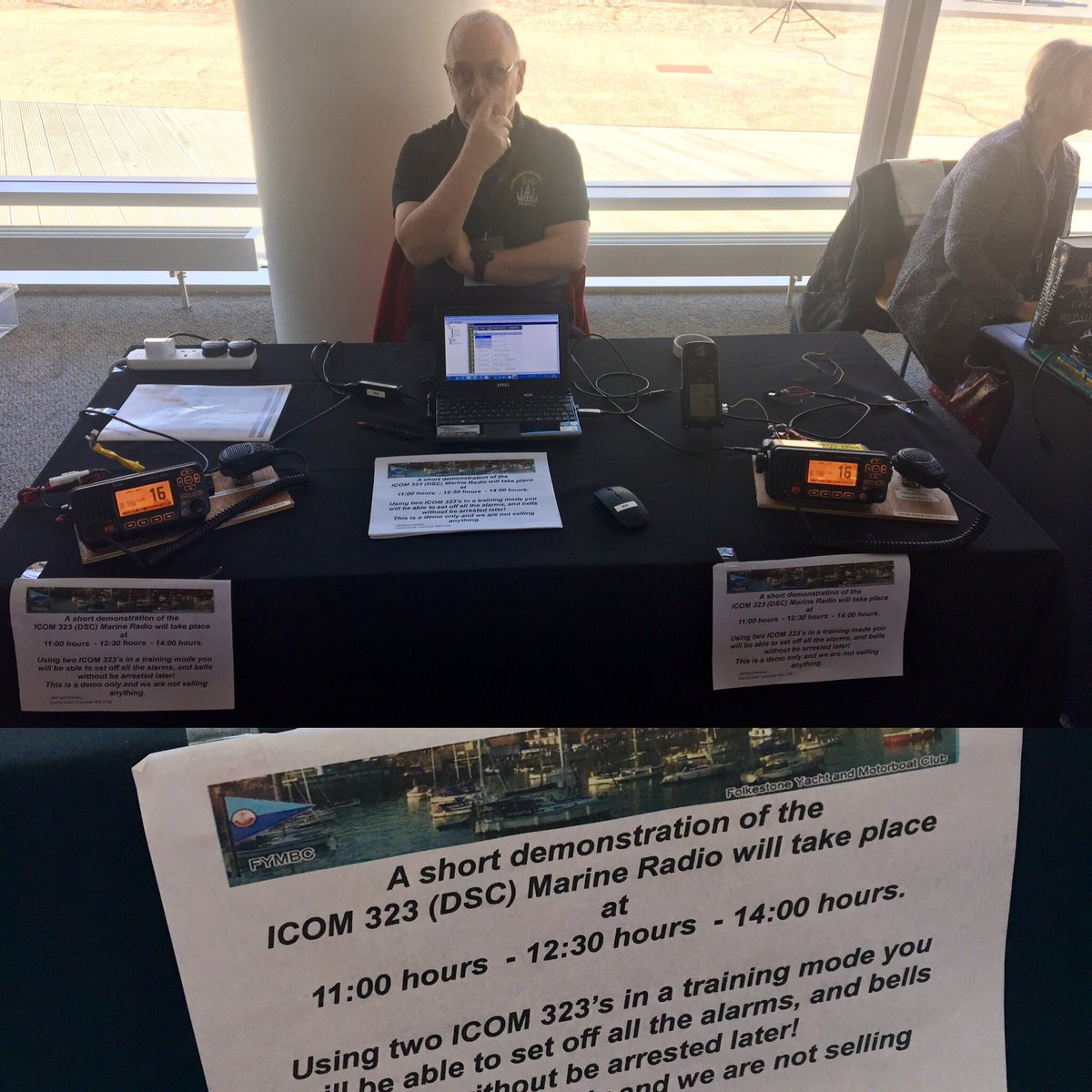 Icom_UK's tweet photo. VHF/SRC presentations using the IC-M323 training simulators at the Hamzilla Rally. #hamzilla #hamradio #marineradio #icom https://t.co/DVDiD0CqMy
