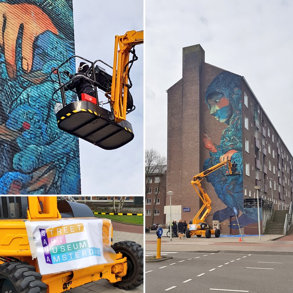 helenedebruine's tweet photo. Art in progress. Another inspiring #StreetArt by Bastardilla in Geuzenveld Amsterdam 🖌🎨
Hands up for @Stoly and Dianne 🤗 #comeandsee #streetartmuseum #Colijnstraat https://t.co/7pc4mMp1tB