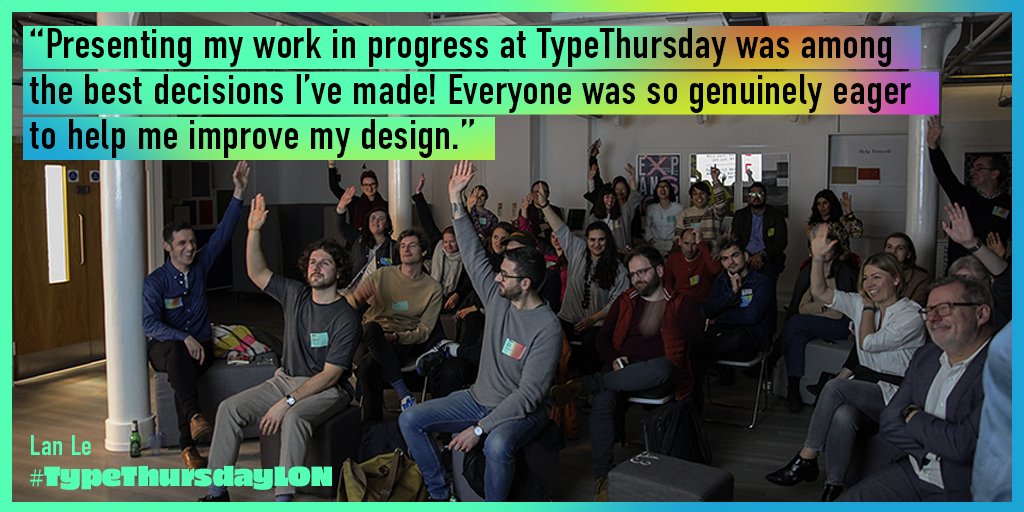 TypeThursdayLON's tweet photo. TypeCrit is AWESOME 👏but don't just take our word for it, present at our @DaltonMaag April 4 meet up and get impartial, constructive feedback to boost your project. Sign up ASAP to present work https://t.co/bnRNTwJYFO 
#typethursdaylon #fontsunday #londondesign https://t.co/P75AdZO88T