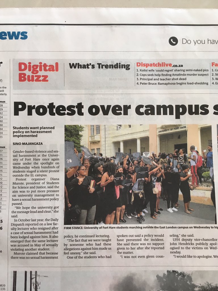 Standas1GBV's tweet photo. News reporting about Wednesday’s protests ✊🏽
Let’s keep the momentum going! #standas1 #notogbv https://t.co/8Vc2mSt6G5