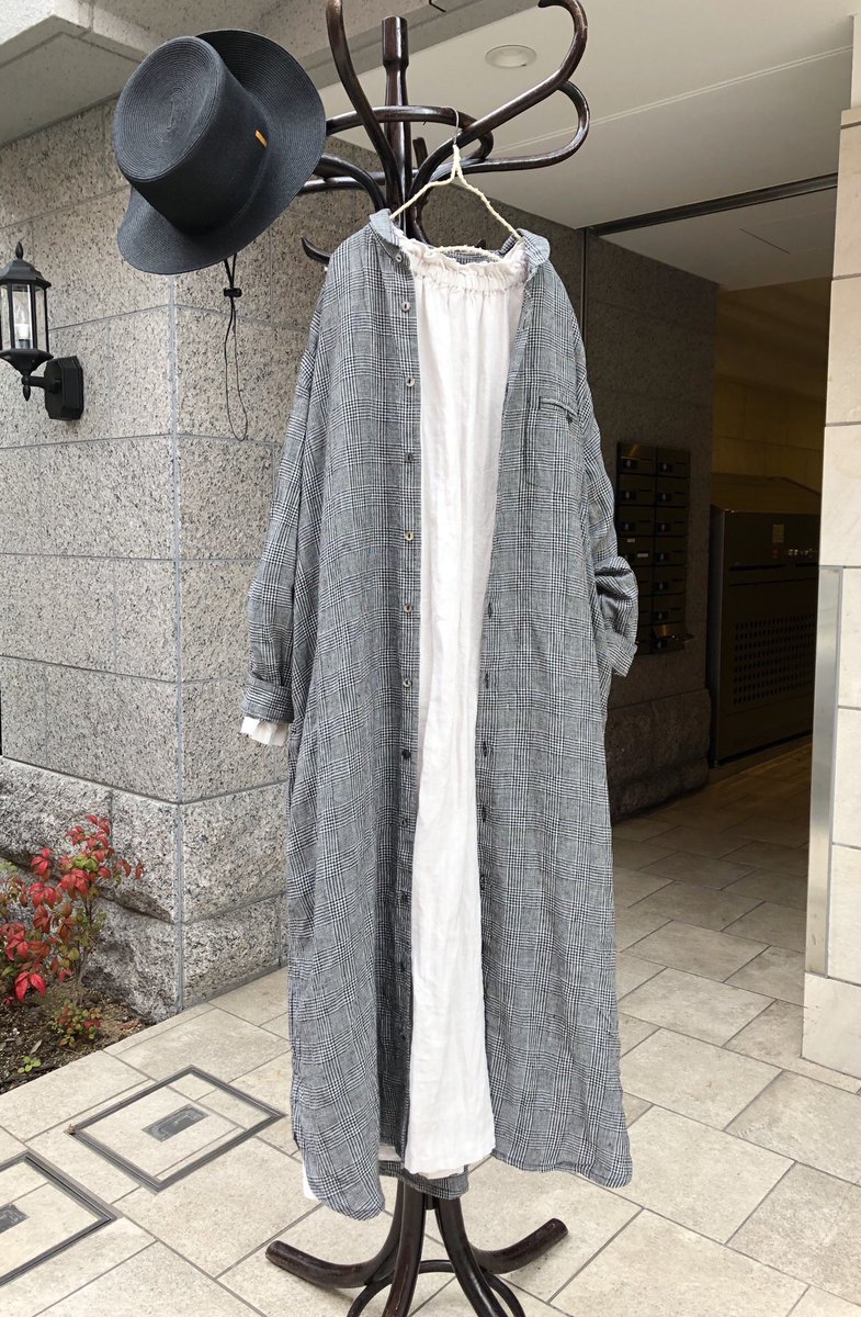 nest Robe リネン グレンチェック ワンピース