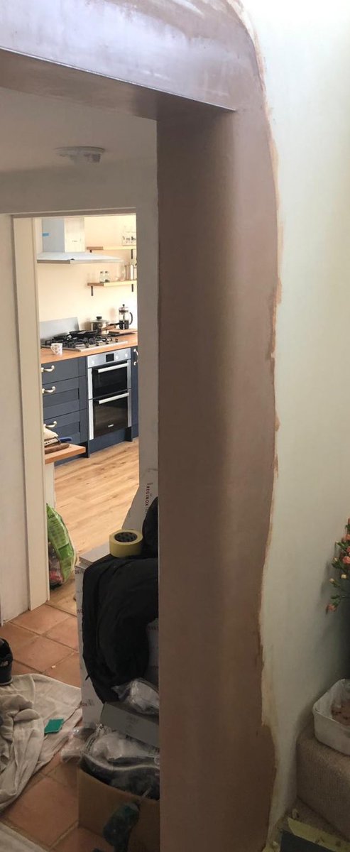 ECritchleyLtd's tweet photo. Our Customer wanted something a little different for this door opening, so we have rounded it beautifully...#renovation #interior #plastering #home https://t.co/FEHrtMMuf8