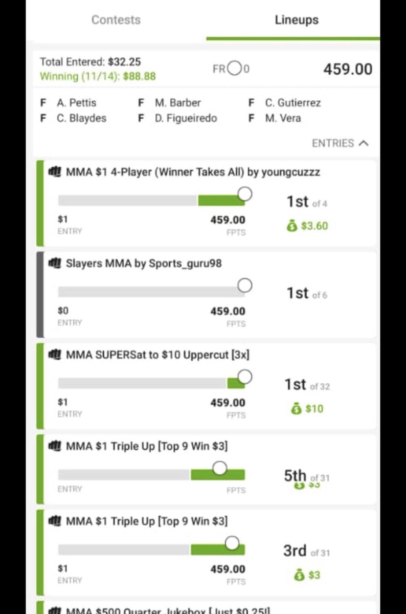 ViceDfs's tweet photo. Nba main dk , fd and mma cashed #dfs #nhl #mma #nbas5 #mlb #free #freelines #FanDuel #draftkings #fd #dk #teamvice #dfslineup #freebie #mma #fantasy #lines #nba #esports #nascar https://t.co/g0QvHw6s3W