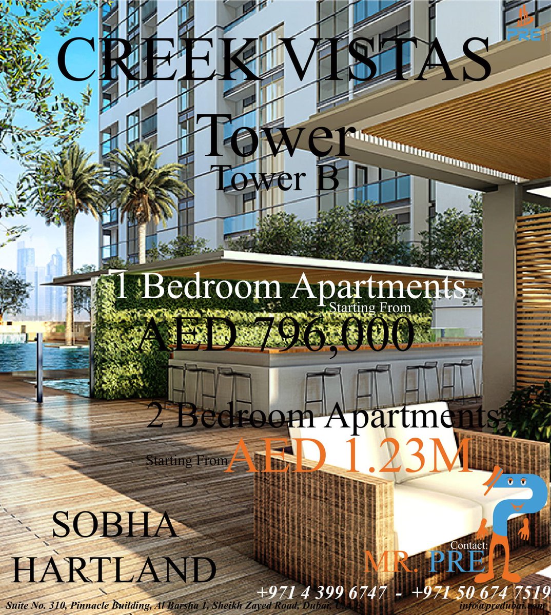 DubaiPre's tweet photo. Creek Vista Tower B By Sobha Hartland
1 &amp; 2 Bedrooms Apartments 

#predubai #Dubai #mydubai #apartment #sobhahartland #creekvistas #creektower #dubaicreek #vistasapartments #launch #luxury #creekapartments #apartments #life #benchmark #premium https://t.co/KgF6bu1O02