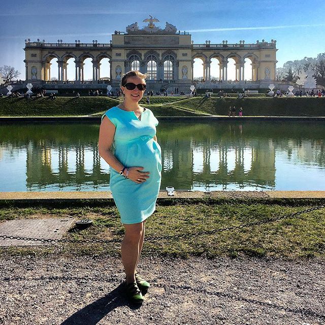 Creativelena's tweet photo. Thank you @teilzeitreisen for the lovely pregnancy pic 🤰💕🌷 #spring #maternitydress #32weekspregnant #loveisintheair #schönbrunn #gloriette #invienna #visitaustria #happiness https://t.co/XqIkFI7LEk