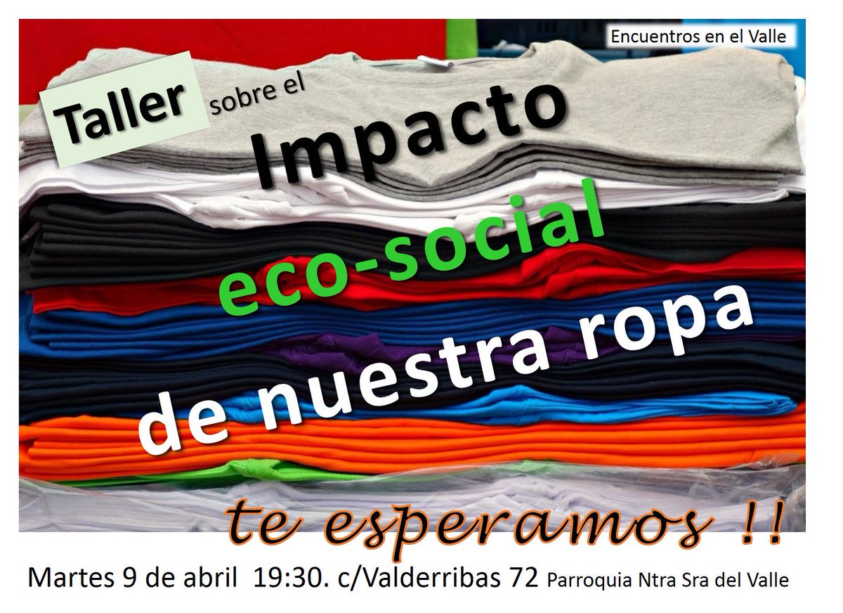 ParroqValle's tweet photo. Comienza la agenda de primavera ecológica en #Adelfas
7 de abril: Puertas Abiertas en el Huerto del barrio
9 de abril: Taller sobre ropa en @ParroqValle 
#CuidaTuBarrio #CuidaElPlaneta https://t.co/1yTgF42rJh