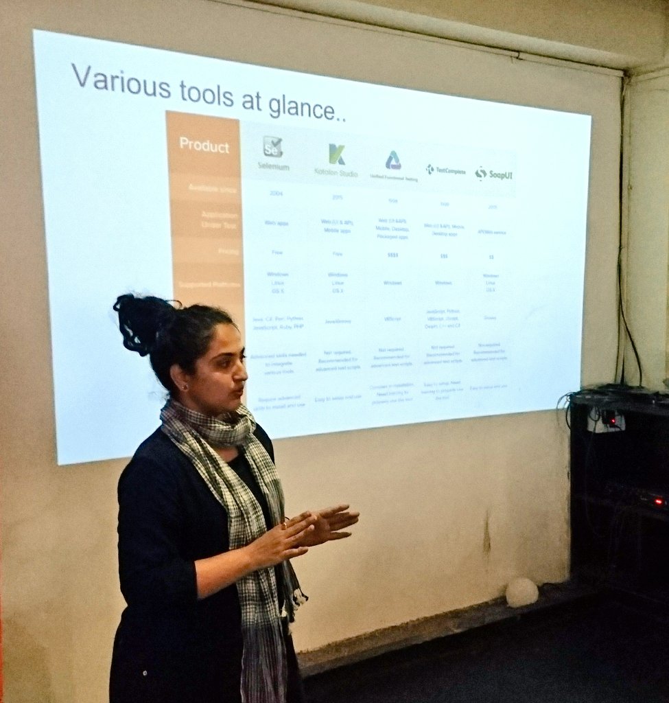 manjulatayadav1's tweet photo. Most interactive session #Automation #quality 
@anu_twitting and Trupti Bhatt. Discussing so many use cases. 
More to come in upcoming meetup https://t.co/VMP2gJOo6Q