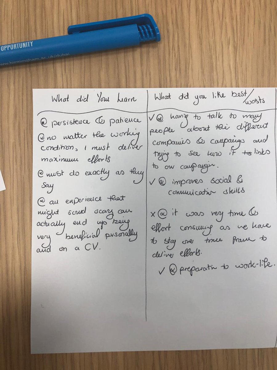 Dr.UmmeSalma Mujtaba (@drummesalma) on Twitter photo At University of Birmingham Dubai- Students handwritten notes say it all Volunteering in a Humanitarian conference helps students LIVED experiences, the Golden rule 'Let them live RESPONSIBLE BUSINESS' and not simply teach @UoBResponsible <a href="/UoB_Business/">Bham Business School</a> <a href="/PRMESecretariat/">PRME Secretariat</a> At University of Birmingham Dubai- Students handwritten notes say it all Volunteering in a Humanitarian conference helps students LIVED experiences, the Golden rule 'Let them live RESPONSIBLE BUSINESS' and not simply teach @UoBResponsible <a href="/UoB_Business/">Bham Business School</a> <a href="/PRMESecretariat/">PRME Secretariat</a>