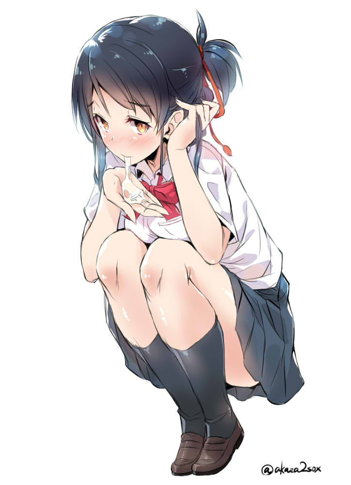 宮水三葉 「三葉ちゃんの口噛み酒 」|あかざのイラスト