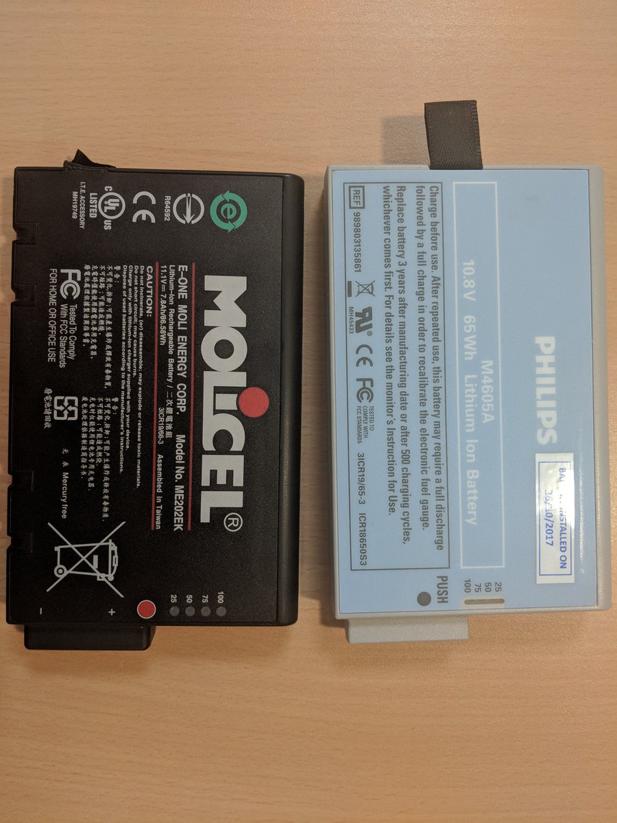 willtube4food's tweet photo. Little #transfertip 

A spare battery is much more handy then tangling yourself with a bunch of charging cables.

The spare for the Oxylog and Philips monitors is the same and has a button to let you check how full they are https://t.co/uP8r5c27bg