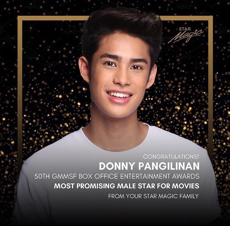 DonKissATeamOFC's tweet photo. Donny and Kisses were hailed as the Most Promising Male and Female Star for Movies, respectively. It just goes to prove that in their partnership, they’ve kept their individuality.

Official tag today:

DONKISS
@donnypangilinan @KissesDelavin 
#DONKISSxGuillermoAwards https://t.co/JJE8MeUdex
