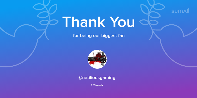 Glenasawrus's tweet image. Our biggest fans this week: @natiliousgaming. Thank you! via sumall.com/thankyou?utm_s…