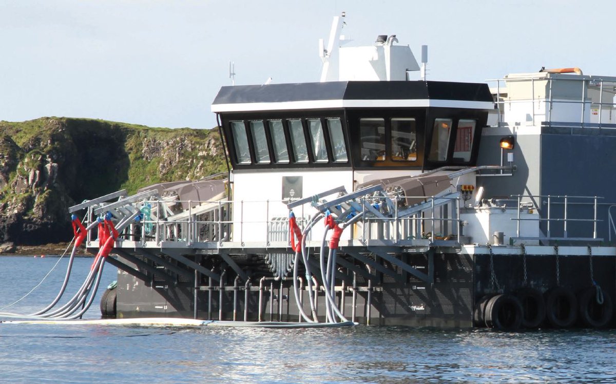 GaelForceGroup's tweet photo. CONCRETE BARGES | Our SeaMate feed barges are renowned for being highly durable in a rugged marine environment, very low-maintenance and have excellent seakeeping abilities #seamate #seafeed #feedbarge #concretebarge #aquaculture https://t.co/IbGGInFCPK https://t.co/t53SBJoxSQ