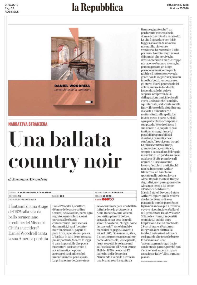 FraRodella's tweet image. Benvenuto #DanielWoodrell #LaVersioneDellaCameriera @nneditore