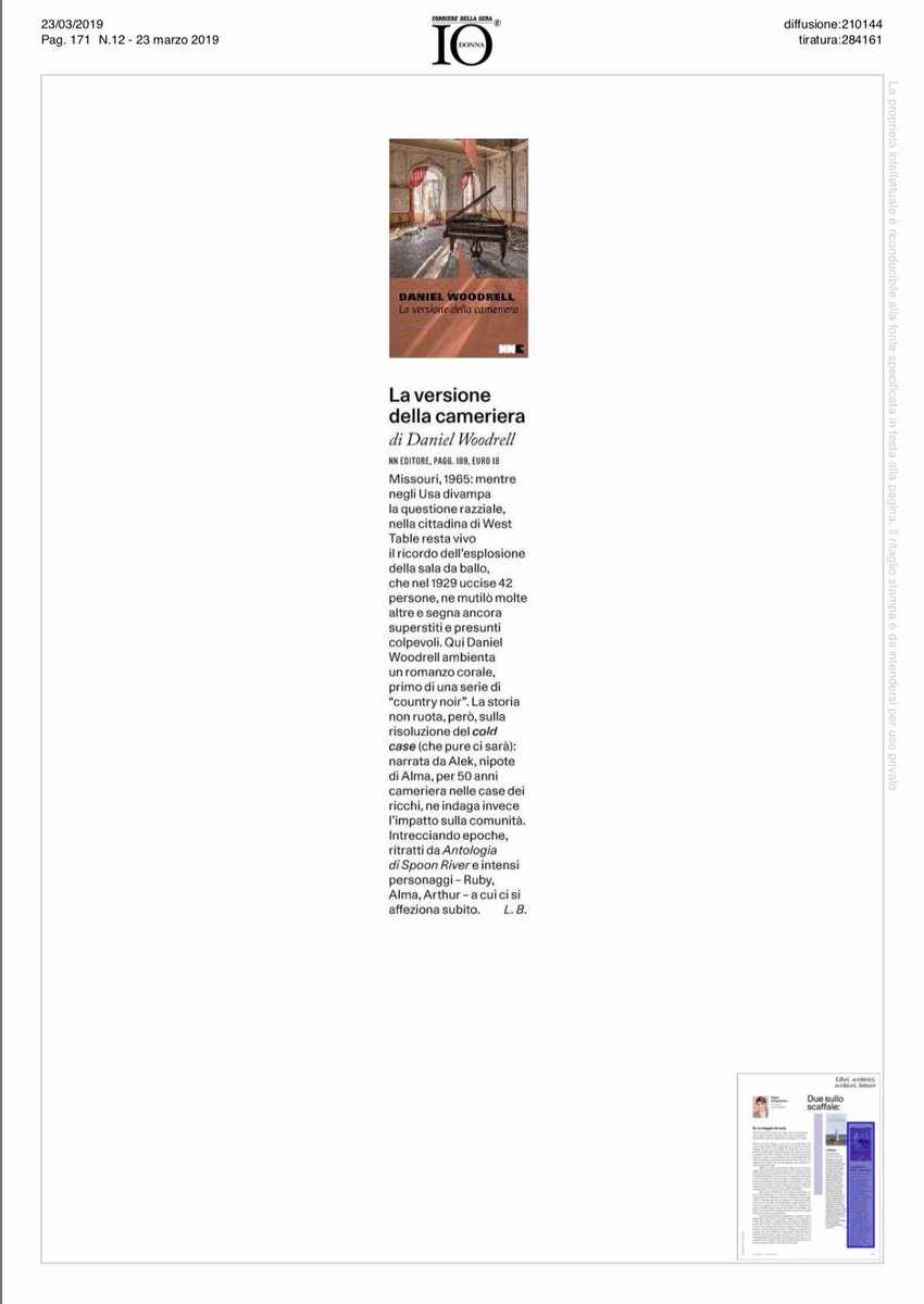 FraRodella's tweet image. Benvenuto #DanielWoodrell #LaVersioneDellaCameriera @nneditore