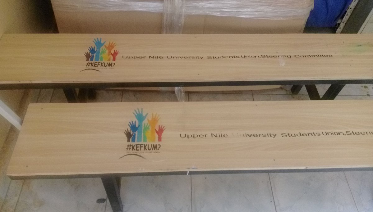 Kefkum's tweet photo. That time that @Kefkum, at one of their #teatalks, granted Upper Nile University colleagues a Certificate of Care and donated "dialogue benches" to them to cultivate a culture of #dialogue and #care #TeaTalks2019 https://t.co/3llzbszRaP