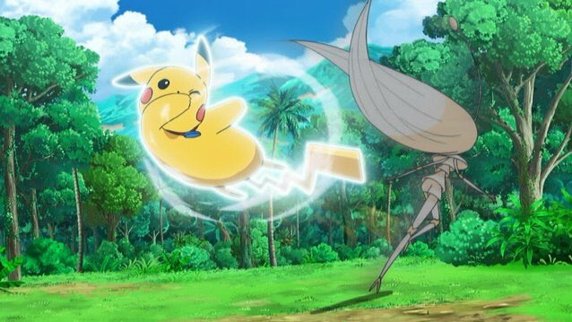 スイレン ピカチュウの電光石火が避けられた Anipoke