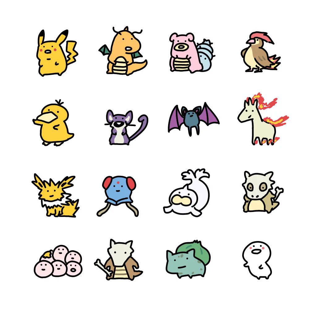 ラインスタンプ絵師の描いたポケモン言えるかな？がかわいい
