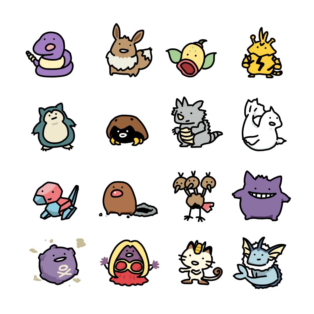 ラインスタンプ絵師の描いたポケモン言えるかな？がかわいい