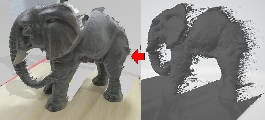 NeoTechLab's tweet image. KinectFusionの最高解像度（右）と比較して満足。#KinectV2