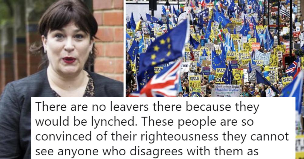 ThePoke's tweet image. Sarah Vine said Brexiters would have been ‘lynched’ at the People’s March – the only 11 replies you need
thepoke.co.uk/2019/03/24/sar…
