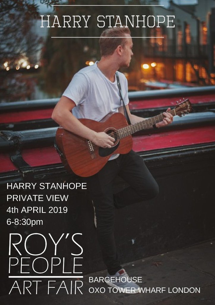 roysartfair's tweet photo. Introducing Harry Stanhope! Join us at the Private View 4th April from 5:30pm and see Harry performing LIVE throughout the evening! See link for tickets #roys #rpaf #artfair #londonartfair #makeithappen #londonart https://t.co/4mEjHBAl0S https://t.co/uR4J4OT26J