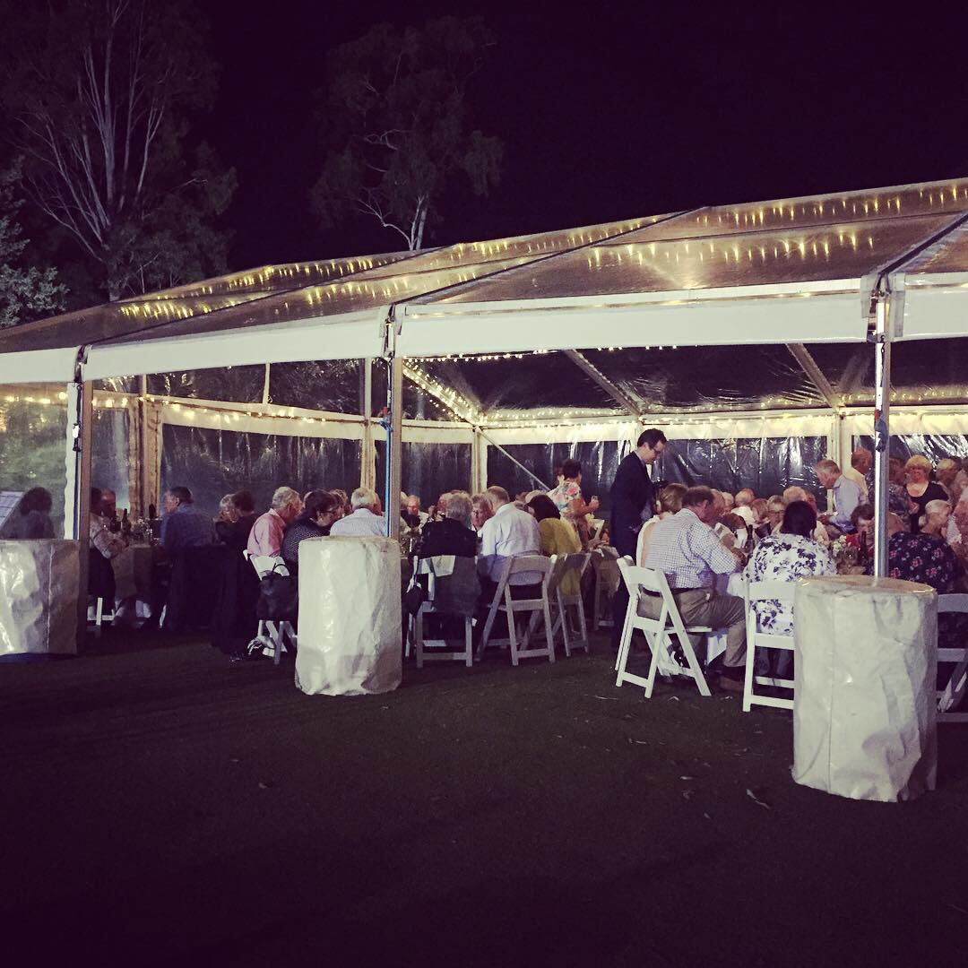 Our Night Under the Stars evening is well underway and thankfully, the weather has been kind! #kewgc #stars #nightunderthestars #marquee #melbourne