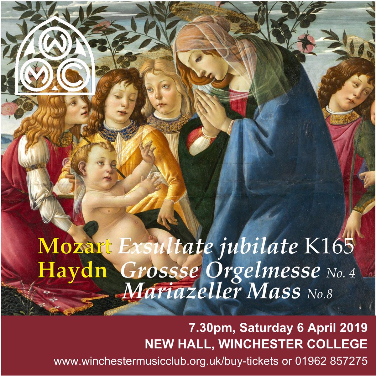 <2 weeks to our next concert on 6th April in New Hall <a href="/WinCollMusic/">Music Department</a>, Haydn Masses no. 4 and 8 and Mozart Exsultate jubilate. WMC choir and orchestra.
<a href="/operacrumpet/">Katy Crompton Grint</a> soprano, <a href="/Ciara_Hendrick/">Ciara Hendrick</a> mezzo, <a href="/GuyCutting/">Guy Cutting</a> tenor, <a href="/TGHambleton/">Tristan Hambleton</a> bass, <a href="/bhgcunningham/">Ben Cunningham</a> organ,
David Thomas conductor