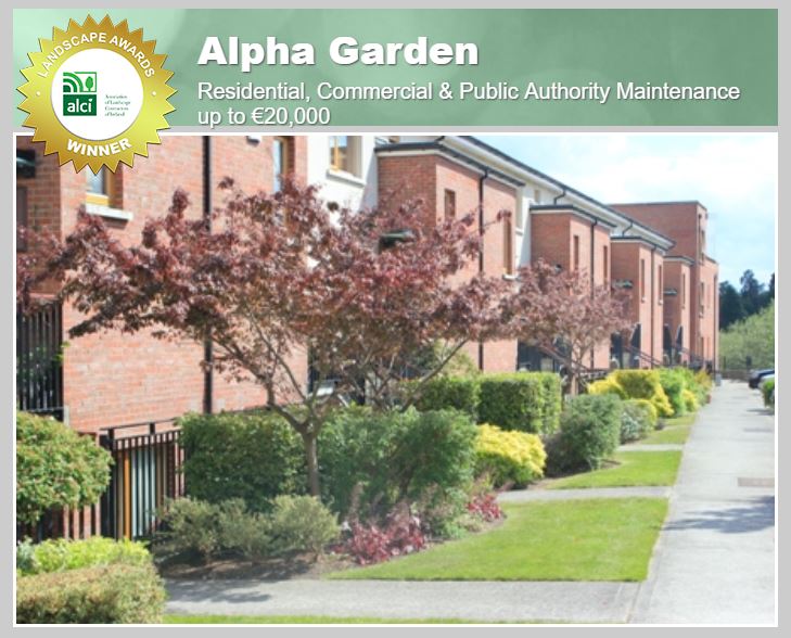 Winner of the #ALCIAWARDS for a Residential, Commercial &amp; Public Authority Maintenance up to €20,000 is ALPA Garden.

Congratulations to Alpha Garden and all nominated. See the full list of winners online - alci.ie/awards/