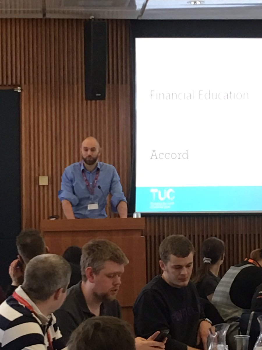 <a href="/Joelord88/">Joe Lord</a> of <a href="/NEUnorthyorks/">*UNOFFICIAL* NEU North Yorks</a> speaking on the importance of financial education in our schools.  Calling Education Unions to develop a campaign &amp; lobby Govt. <a href="/TUCYoungWorkers/">TUC Young Workers</a> @NEU_DebraBeale <a href="/karamballes/">Karam Bales</a> <a href="/MsFLockett/">Floc Kett</a> <a href="/NEUYorksHumber/">NEU Yorkshire & Humber Region</a> #TUCYouth