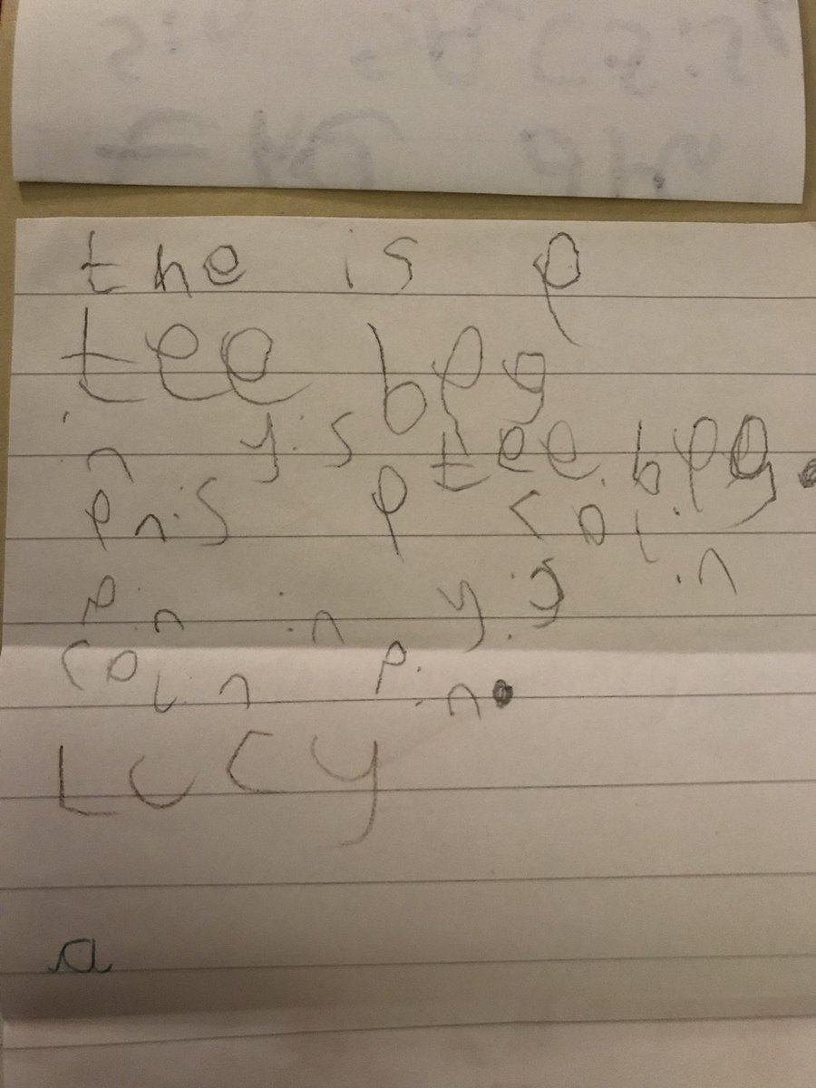 ChristinaSperdu's tweet photo. The curiosity cube is doing wonders inspiring writing for this little girl 😁 #curiositycube #earlywriting #EYFS #markmaking #simplesentences #inspiration #exploring @sandalps https://t.co/T2y4XSsCWl
