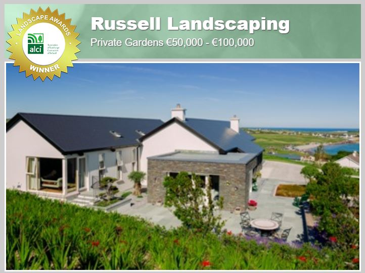 Winner of the #ALCIAWARDS for a Private Gardens €50,000 - €100,000 is Russell Landscaping.

Congratulations to Russell Landscaping and all nominated. See the full list of winners online - alci.ie/awards/