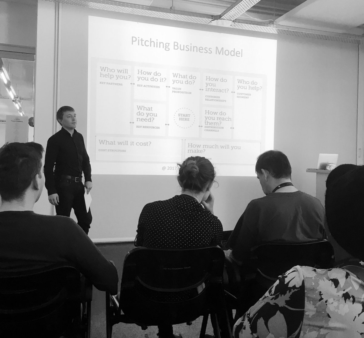 Jernej's tweet photo. Business model canvas updates #swbb2019 #startupweekend #bielbienne #Switzerland https://t.co/MxJ03hyw1f