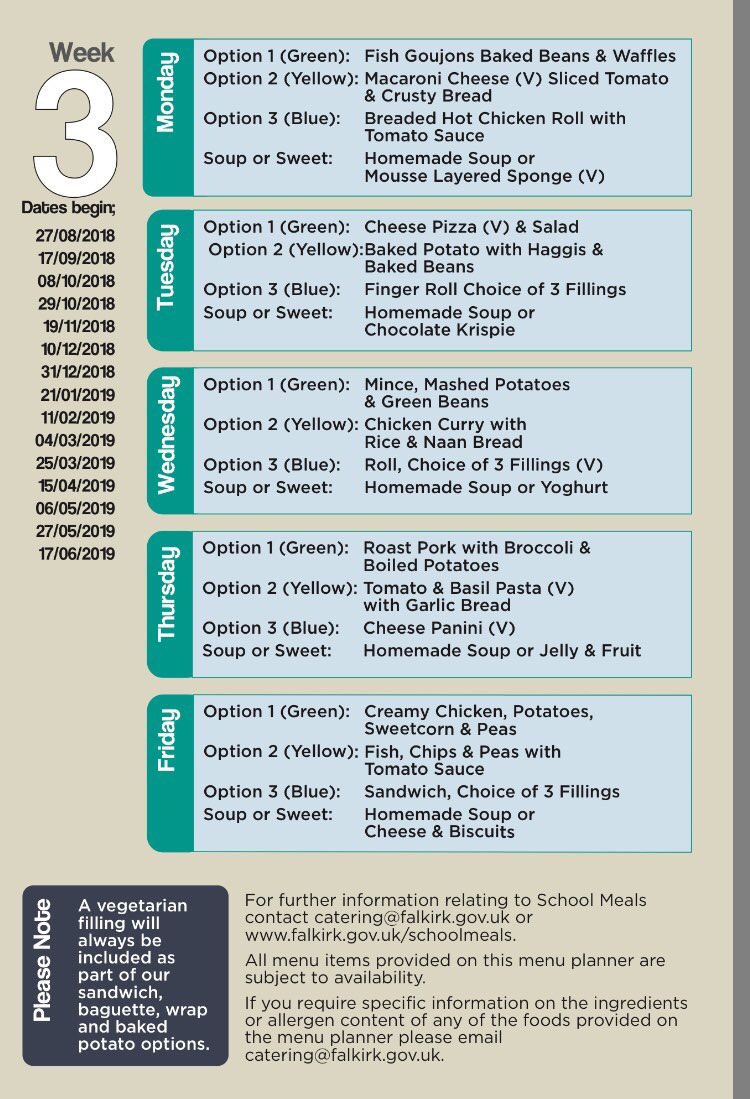 Menu 3 this week. π²