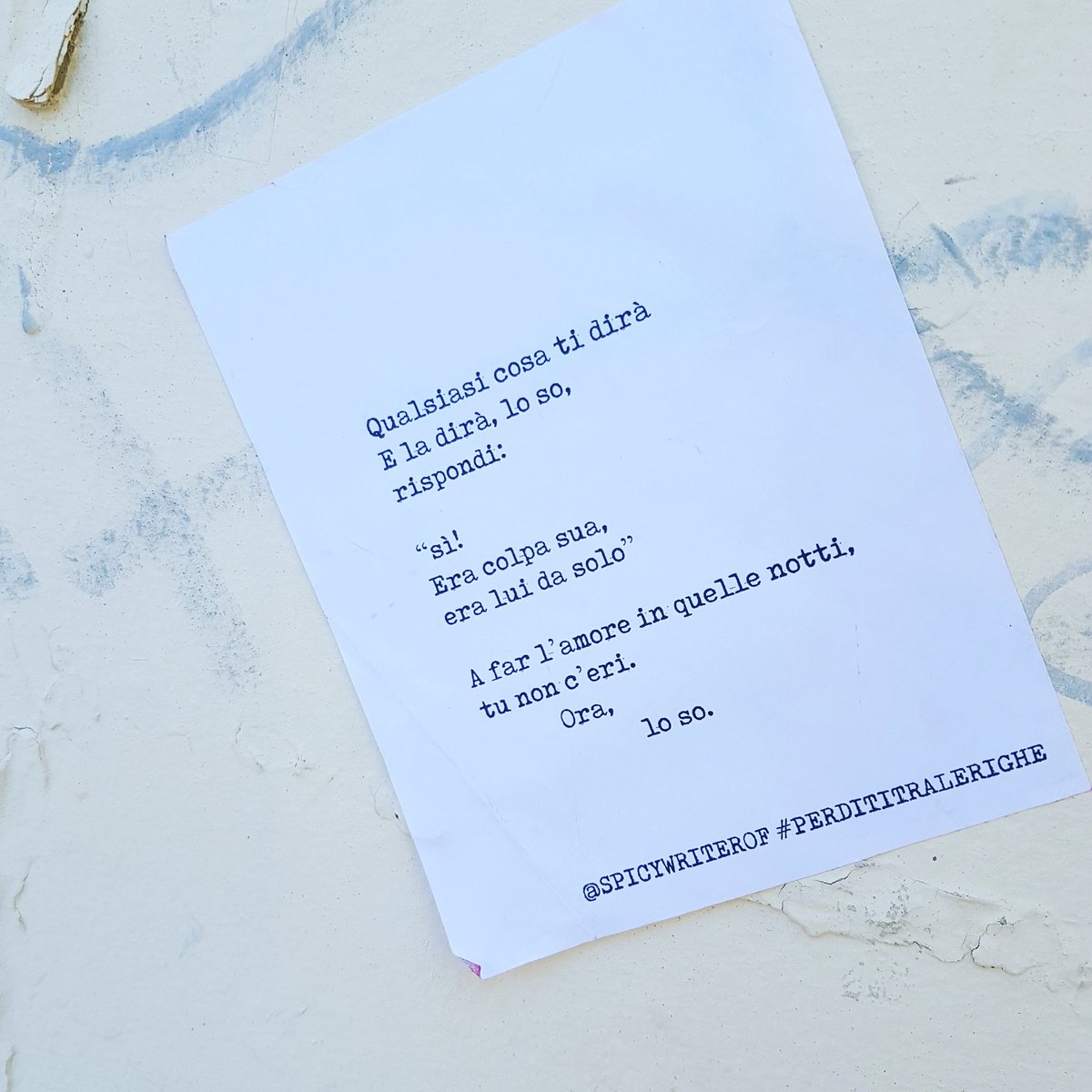 SpicyWriterOf's tweet photo. A far l'amore da soli si soffre per due.
#perdititralerighe #poesiadistrada #leggeresempre #librichepassione #letture #libridaleggere #leggiamoqui #ioleggoperché #frasilibri #frasivere #frasidelgiorno #citazione #instafrasi #citazioniitaliane #ioleggo https://t.co/MTkxtDSQuQ