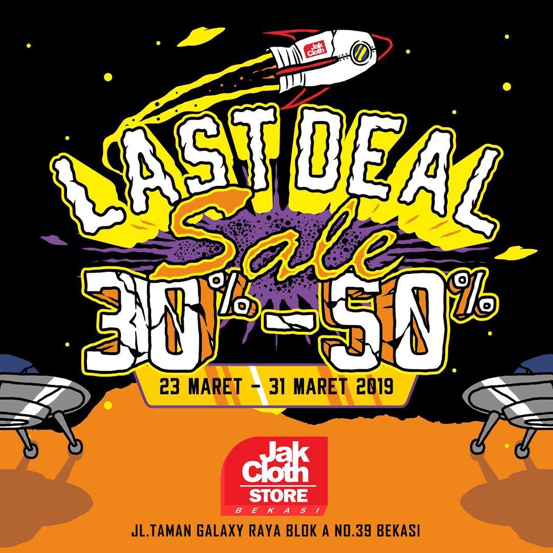 LAST DEAL SALE 🔥
Di @jakclothstorebekasi lagi ada diskon 30% s/d 50% guys.
Jangan sampe ketinggalan, tambah lagi koleksinya.
Selamat berbelanja, jangan lupa bahagia 🥰 belanja ke Jakcloth Store aja.
.
#jakcloth 
#jakclothstore 
#jakclothstorebekasi