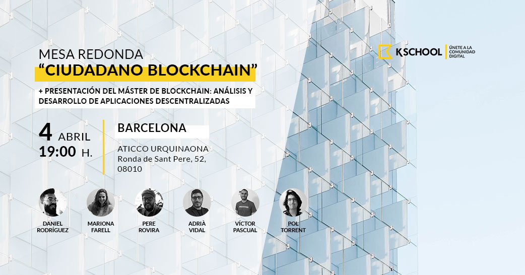 dksdigital's tweet photo. El 4 de abril estaremos en #Barcelona hablando de #Blockchain con Adrià Vidal (@avidal82), Daniel Rodríguez (@danirdzlpz), Mariona Farell, Pere Rovira (@pere_rovira), Pol Torrent (@PolTorrent) y Víctor Pascual (@vpascual) ¡Consigue ya tu entrada!  https://t.co/mKBVhQgTBh https://t.co/r7QbABw04A