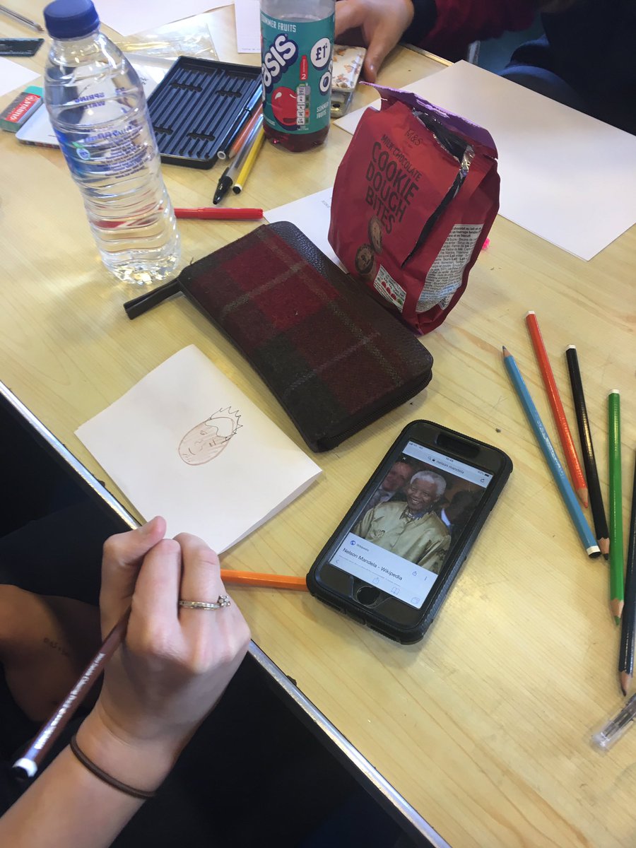 LBYFCblog's tweet photo. Mandela drawing has started for the intermediates #mandelaormandala #goodworkguys #artgcse #freenelsonmandela https://t.co/4TLLXAKnB9