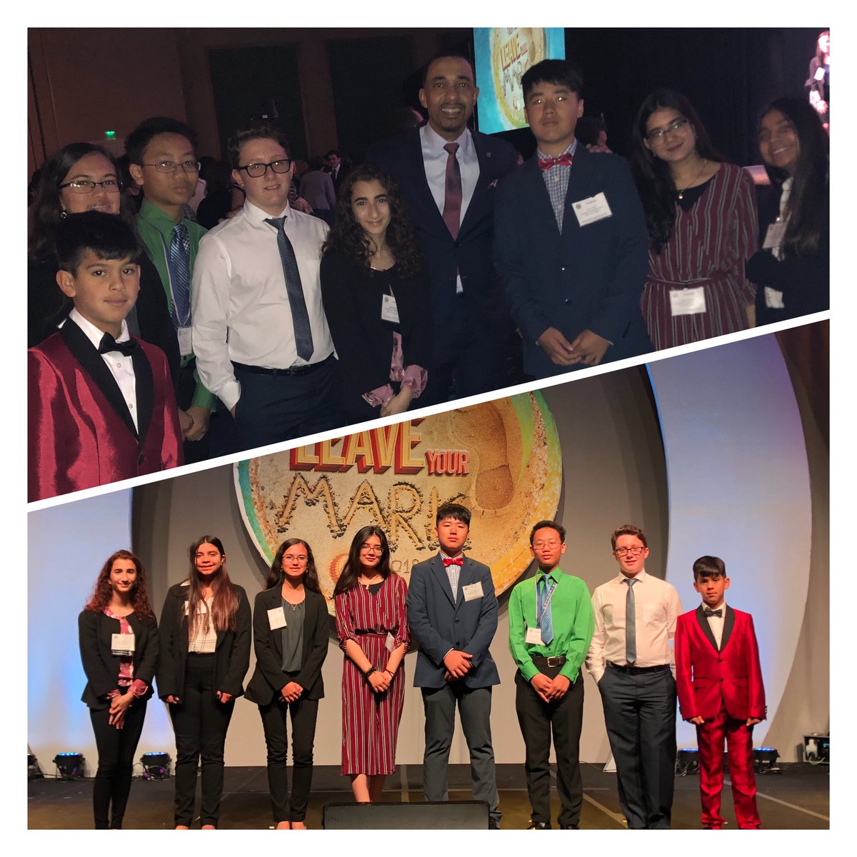 Shuhaiber5's tweet photo. @EmeraldCoveMS Pre-IT Ss taking the first steps to “Invest in their Future” attending #FLFBLA morning general session w/Dr. Davis. @ECMS_Dr_Feaman @ECMS_Mr_Wheeler @SDPBCChoiceCTE @threedoctors #MakeitCountPBC https://t.co/gqNxMNCcyN