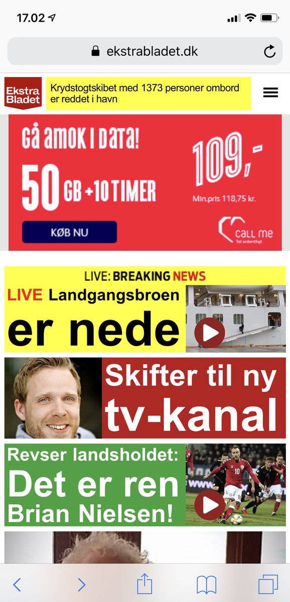 Ekstrabladet Denmark to