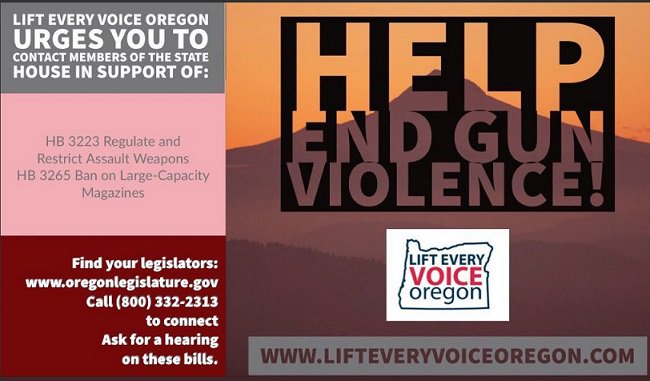 ClackamasDems's tweet photo. New Zealand banned assault weapons just 6 days after the Christchurch mass shooting; surely we can move fast to curb gun violence in Oregon via #HB3223 & #HB3265 https://t.co/e78FSDePnY @LiftEveryVoice_ #orpol #orleg https://t.co/7221Mm6qfx